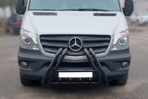 Mercedes Sprinter W906 2006–2018 Bullbar F1-01 Black (2013-2018, roestvrij staal) foto 2
