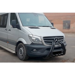 Bullbar F1-01 Black (2013-2018, roestvrij staal) Mercedes Sprinter W906 2006–2018 foto 1