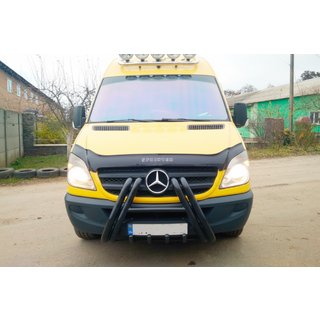 Bullbar F1-01 Black (2013-2018, roestvrij staal) Mercedes Sprinter W906 2006–2018 foto 4