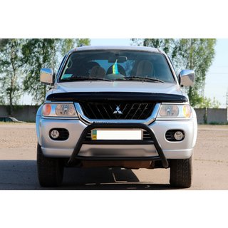 Bullbar WT022 Black (roestvrij staal) Mitsubishi Pajero Sport 1996–2007 foto 1