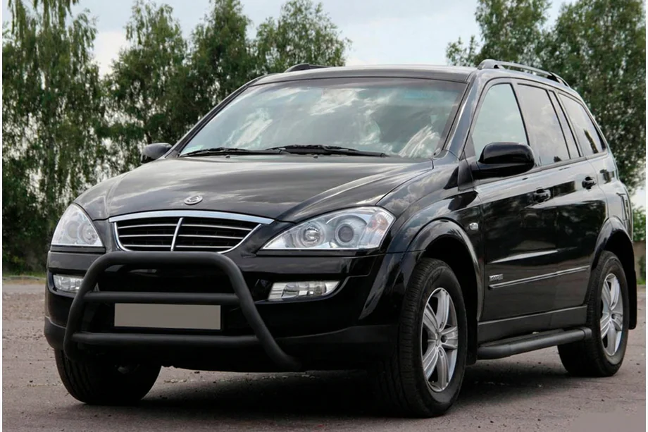 SsangYong Kyron 2005–2014 Bullbar WT022 Black (roestvrij staal) Image
