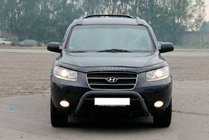 Hyundai Santa Fe 2 2006–2012 Bullbar WT007 Black (RVS) foto 1