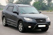 Hyundai Santa Fe 2 2006–2012 Bullbar WT007 Black (RVS) foto 2