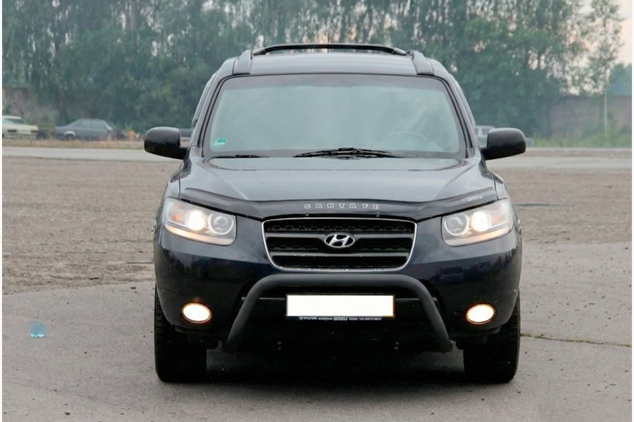 Hyundai Santa Fe 2 2006–2012 Bullbar WT007 Black (RVS) Image