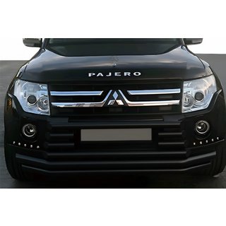 RVS bullbar voorzijde ST015-9 Black (roestvrij staal) Mitsubishi Pajero Wagon IV 2006–2021