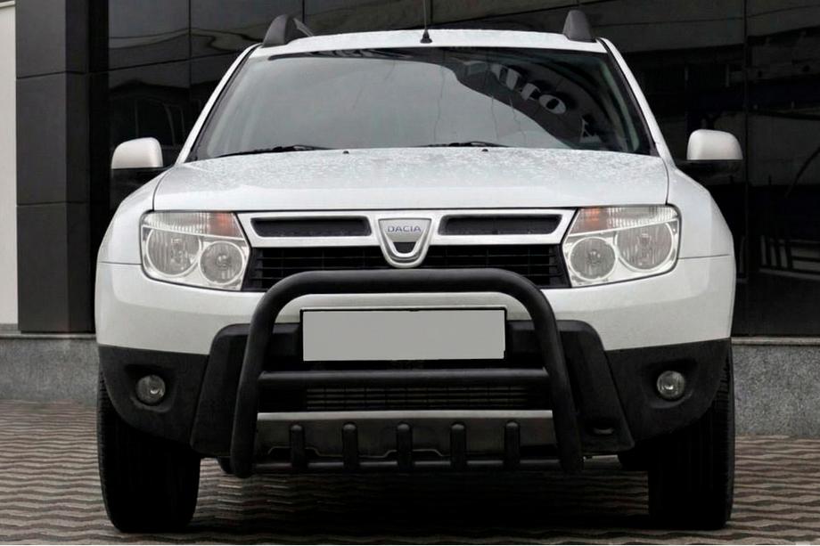 Dacia Duster 2008–2018 Bullbar zonder opschrift QT006 Black (roestvrij staal) Image