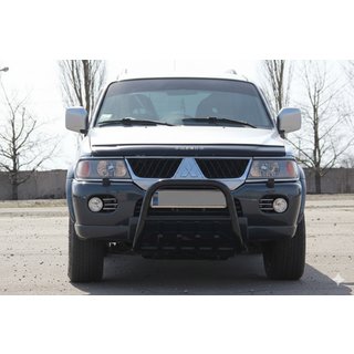 Bullbar QT006 Black (RVS) Mitsubishi Pajero Sport 1996–2007 foto 1
