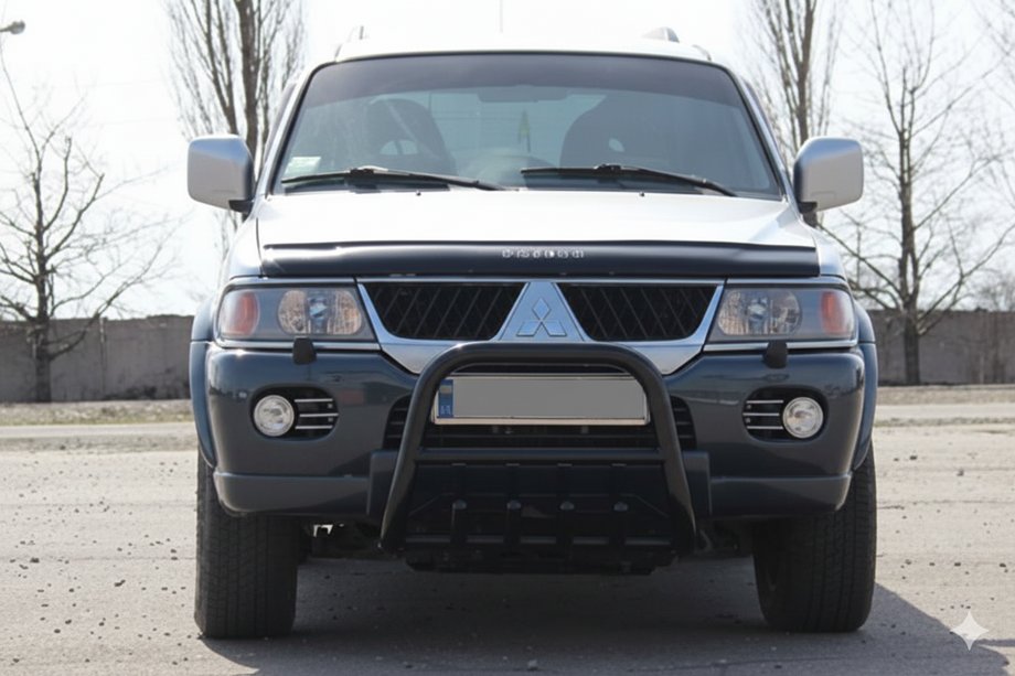Mitsubishi Pajero Sport 1996–2007 Bullbar QT006 Black (RVS) Image