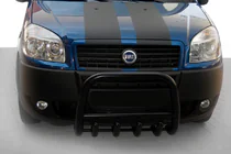 Fiat Doblo I 2005–2010 Voorbullbar QT006 Black (RVS) foto 1