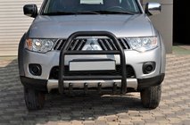 Mitsubishi L200 2006–2015 Bullbar QT007 Black (roestvrij staal) foto 3