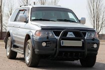 Mitsubishi Pajero Sport 1996–2007 Bullbar QT007 Black (roestvrij staal) foto 2