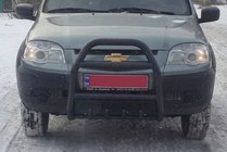 Chevrolet Niva 1998–2020 Bullbar QT007 Black (roestvrij staal) foto 2