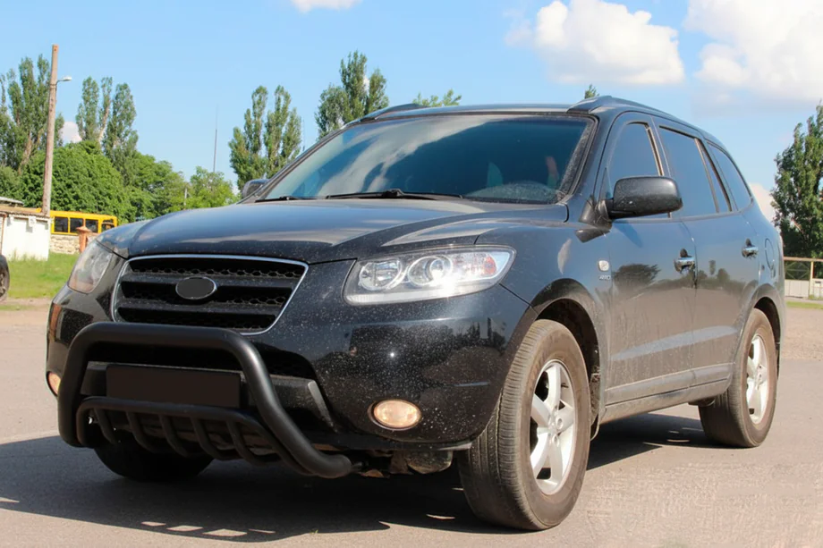 Hyundai Santa Fe 2 2006–2012 Bullbar WT002 Black (RVS) Image