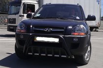 Hyundai Tucson JM 2004– Bullbar WT002 Black (RVS) foto 3