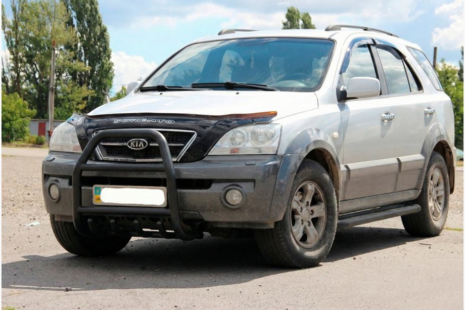 Kia Sorento I BL 2002–2009 Bullbar QT007 Black (roestvrij staal) Image
