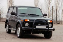 Lada Niva en Urban 1977– Bullbar QT007 Black (roestvrij staal) foto 5