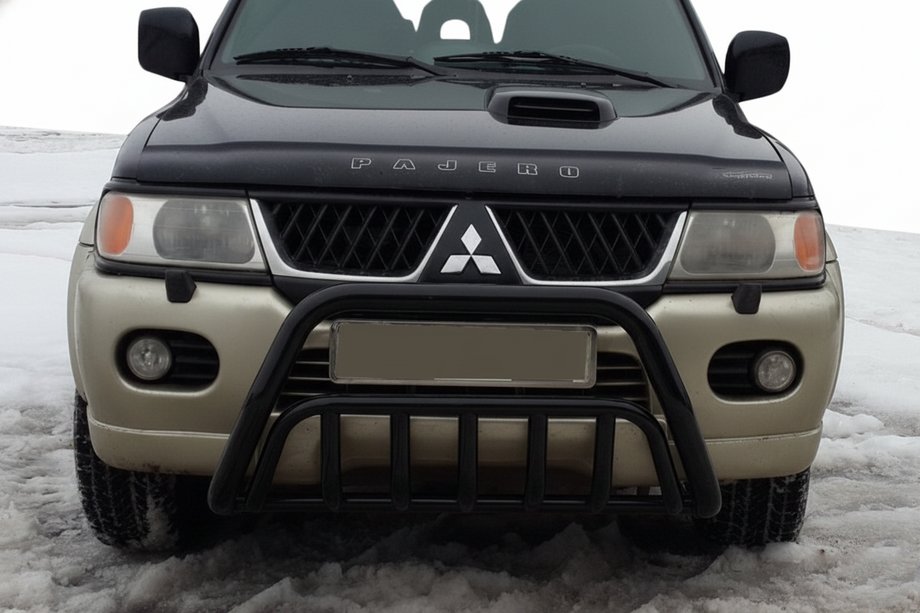 Mitsubishi Pajero Sport 1996–2007 Bullbar WT002 Black (roestvrij staal) Image