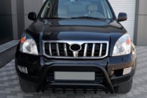Toyota Land Cruiser Prado 120 2002–2009 Lage bullbar WT002 Black (RVS) foto 1