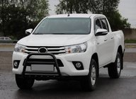 Toyota Hilux 2015– Frontbeschermbeugel QT008 Black (RVS) foto 3