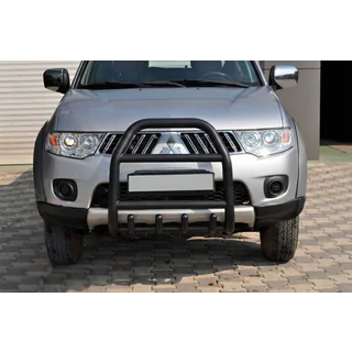 Bullbar voorzijde QT007 Black (RVS) foto 3