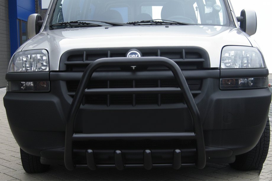 Fiat Doblo I 2001–2005 Bullbar voorzijde QT007 Black (RVS) Image