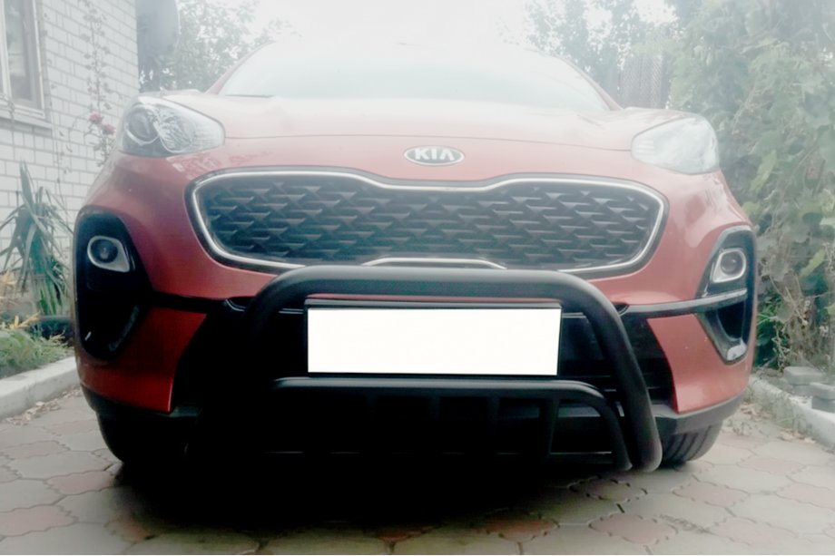 Kia Sportage 2015–2021 Voor bullbar WT002 Black (roestvrij staal) Image