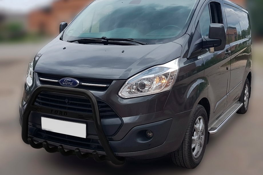 Ford Custom 2013–2022 Bullbar WT006 F1-56 Black (roestvrij staal) Image
