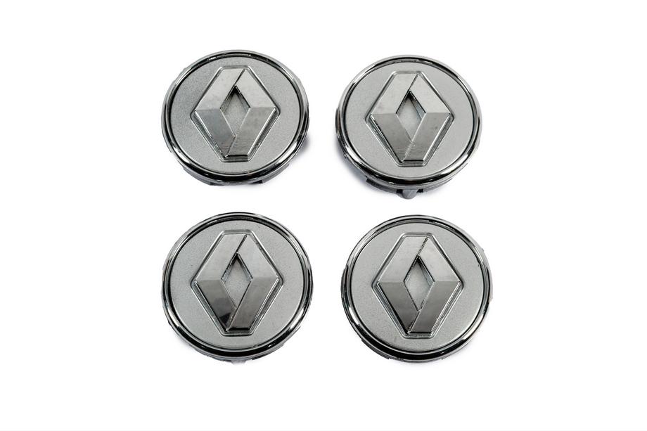 Renault Naafdoppen grijs met ring 81568GR (57 mm naar 49 mm, 4 stuks) Foto 1