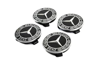 Mercedes-Benz Naafdoppen voor velgen 71/75 mm zonder ring (4 st., zwart V5) foto 2