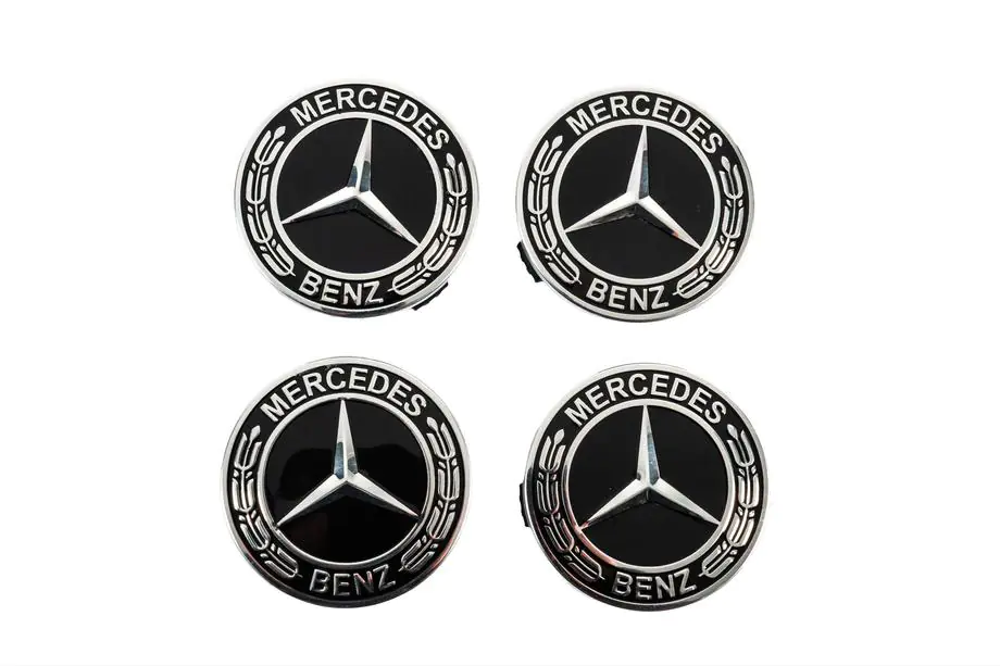Mercedes-Benz Naafdoppen voor velgen 71/75 mm zonder ring (4 st., zwart V5) Image