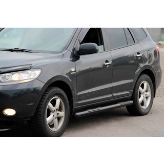 Zijbuizen B3 Black (2 st., RVS) Hyundai Santa Fe 2 2006–2012 foto 1