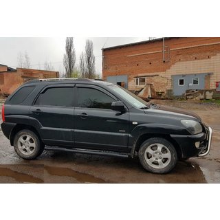 Sidebars Black (2 stuks, RVS) Kia Sportage 2004–2010 foto 4