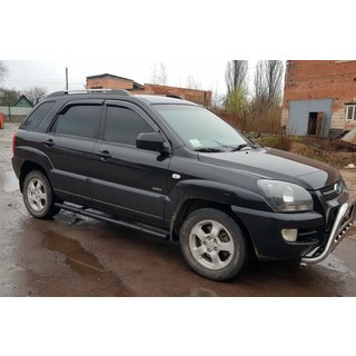 Sidebars Black (2 stuks, RVS) Kia Sportage 2004–2010 foto 3