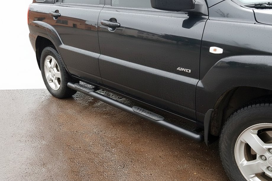 Kia Sportage 2004–2010 Sidebars Black (2 stuks, RVS) Image