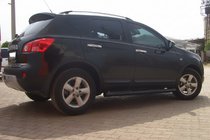 Nissan Qashqai 2007–2010 Sidebars Black (2 st., RVS) foto 3