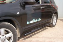 Nissan Qashqai 2010–2014 Sidebars Black (2 st., RVS) foto 2