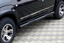 Toyota Rav 4 2006–2013 Zijbuizen voor standaardbasis Black (2 st., RVS) foto 1