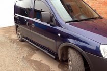 Opel Combo 2002–2012 Sidebars Black (2 st., RVS) foto 2