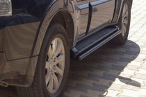 Mitsubishi Pajero Wagon IV 2006–2021 Sidebars Black (2 st., RVS) foto 1