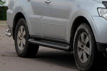Mitsubishi Pajero Wagon IV 2006–2021 Sidebars Black (2 st., RVS) foto 4