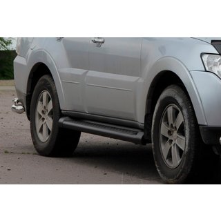 Sidebars Black (2 st., RVS) Mitsubishi Pajero Wagon IV 2006–2021 foto 4