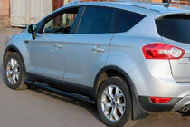 Ford Kuga 2008–2013 Rechte sidebars Black (2 stuks, RVS) foto 3