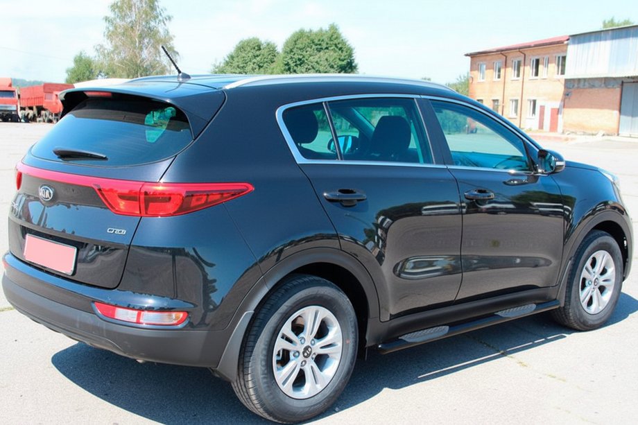 Kia Sportage 2015–2021 Sidebars BB002 Black (2 st., RVS) Foto 3