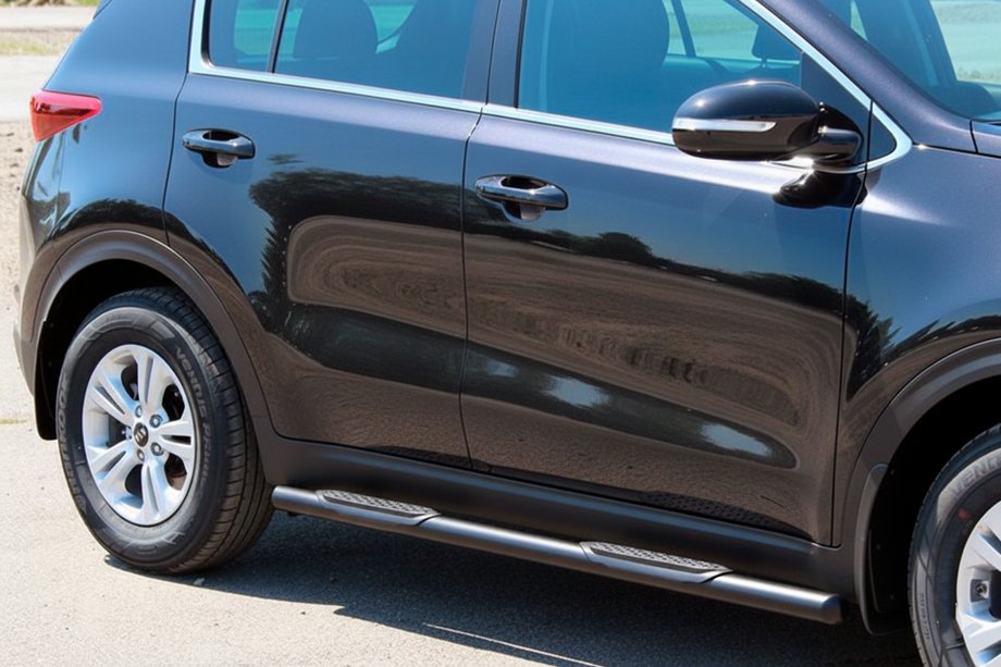 Kia Sportage 2015–2021 Sidebars BB002 Black (2 st., RVS) Foto 1
