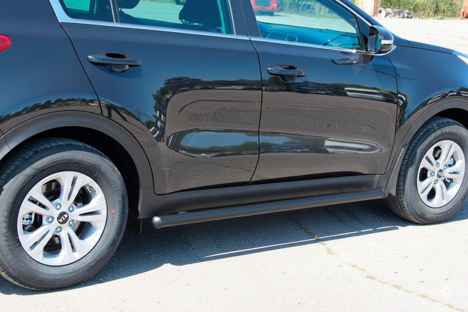 Kia Sportage 2015–2021 Sidebars BB001 Black (2 stuks, RVS) Image