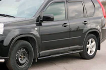Nissan X-trail T31 2007–2014 Sidebars BB002 Black (2 st., RVS) foto 4