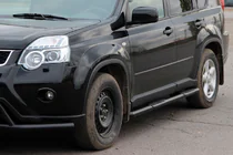 Nissan X-trail T31 2007–2014 Sidebars BB002 Black (2 st., RVS) foto 2