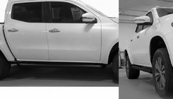 Mercedes X-klasse 2017–2020 Siderails met schuin aflopende uiteinden Black (2 st., RVS) foto 2