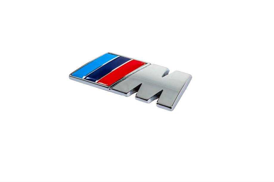 BMW M opschrift 85 x 30 mm (roestvrij staal) Foto 2
