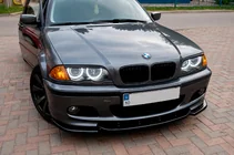 BMW 3 Serie E46 1998–2006 DPT V-2 voorbumper lip spoiler (voor M-Sport 2003-2006, hoogglans zwart) foto 4